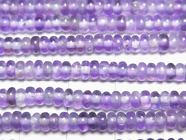 紫水晶算盤珠 4x4x2mm 一串珠子 (約15英吋/37公分)