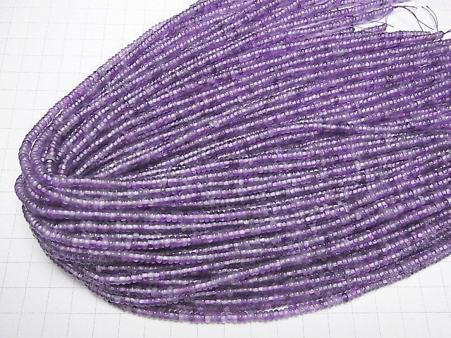 Amethyst Rondelle 4x4x2mm 1strang Perlen (ca. 15inch/37cm)