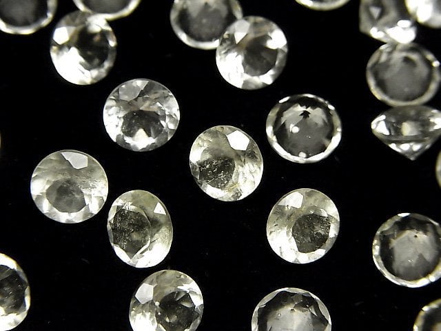 Hochwertiges libysches Wüstenglas AAA lose Stein rund facettiert 8x8mm 1 Stück