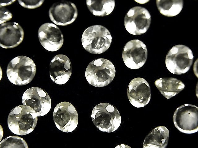 Hochwertiges libysches Wüstenglas AAA lose Stein rund facettiert 8x8mm 1 Stück