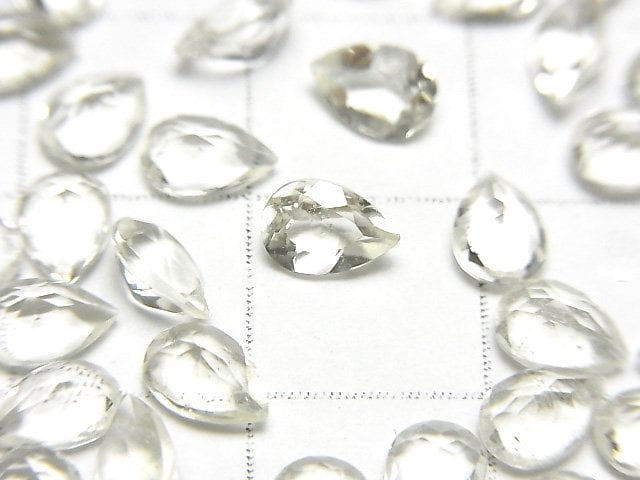 高品質利比亞沙漠玻璃 AAA 散石 梨形刻面 6x4mm 2顆