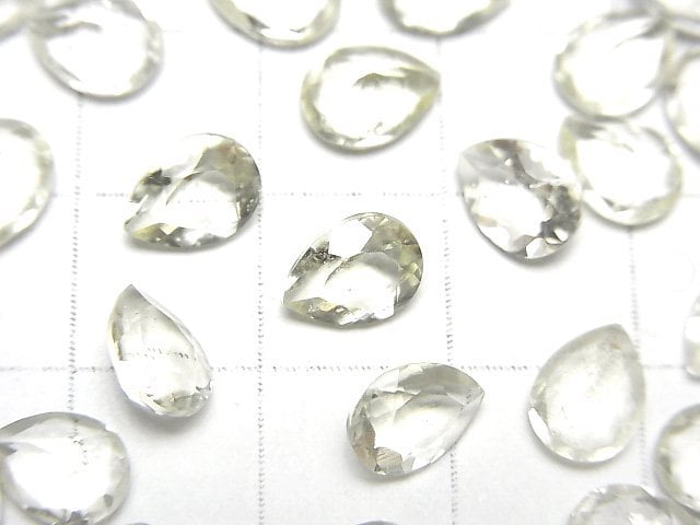 高品質利比亞沙漠玻璃 AAA 散石 梨形 刻面 8x6mm 1顆