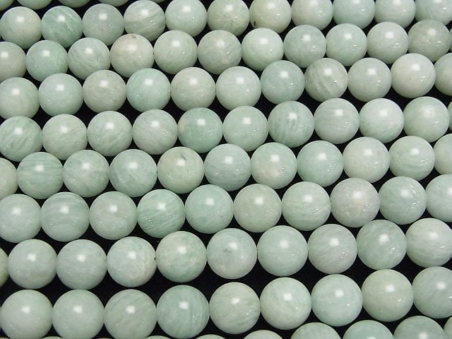 Grüner Feldspat Rund 8.5mm 1strang Perlen (ca. 15 Zoll / 37 cm)
