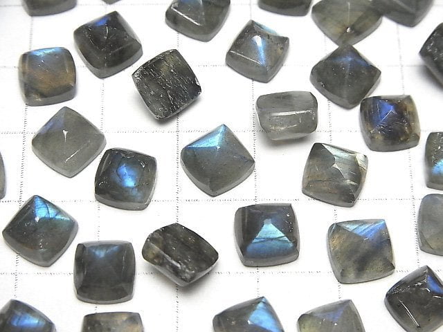 Labradorit AA+ Zuckerlaib Schnitt 8x8mm 5 Stück