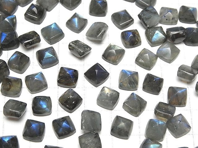 Labradorit AA+ Zuckerlaib Schnitt 8x8mm 5 Stück