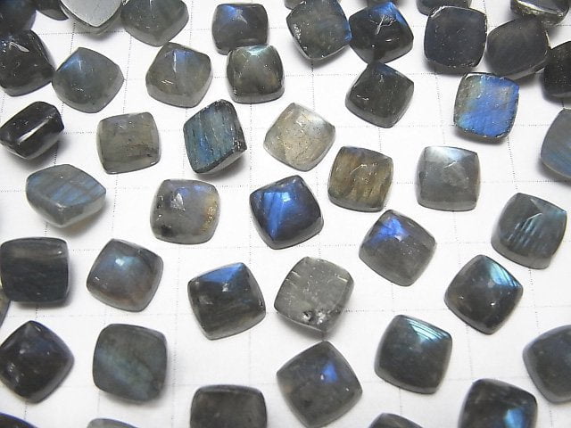 Labradorit AA+ Zuckerlaib Schnitt 10x10mm 3 Stück