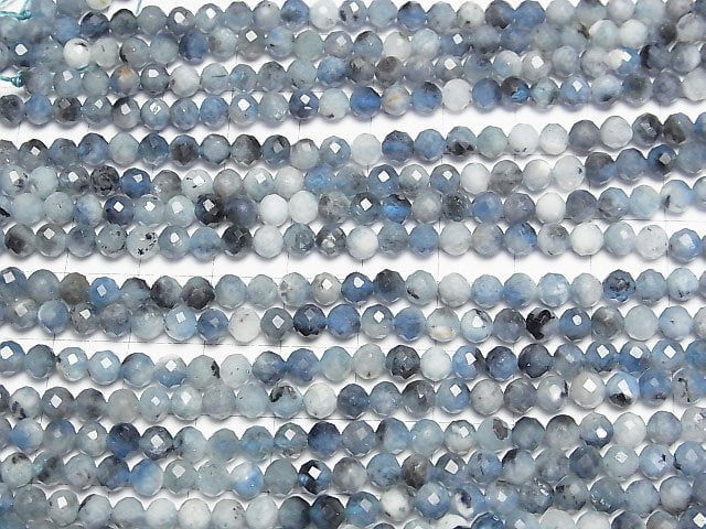 High Quality! Deep Blue Aquamarine AA+ Faceted Round 4.5mm 1strand beads (aprx.15inch/37cm)