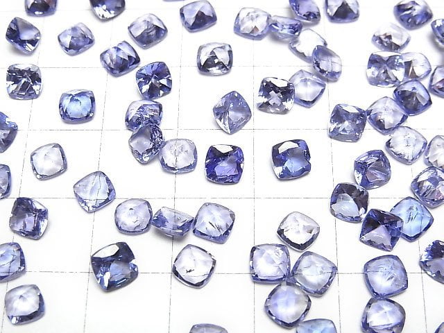 Hochwertiger Tansanit AAA- loser Stein quadratisch facettiert 5x5mm 1 Stück