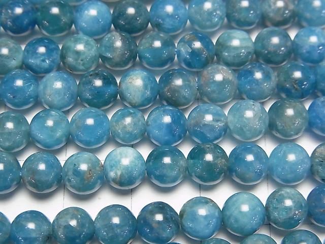 藍磷灰石 AA 圓珠 6mm 串珠 (約 15 英吋/37 公分)