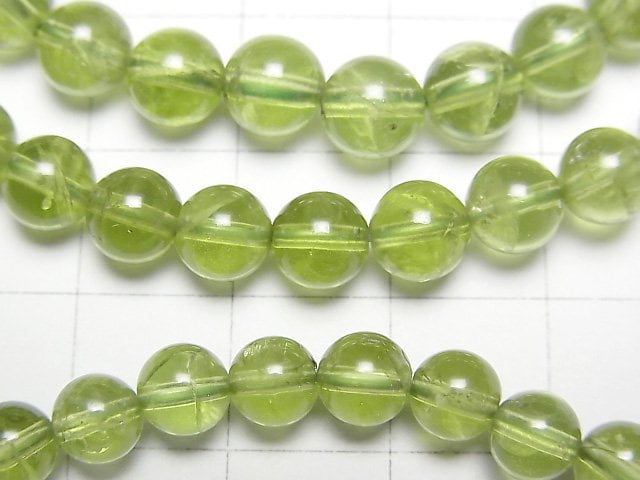 橄欖石 AAA - 圓形 6mm 手鍊