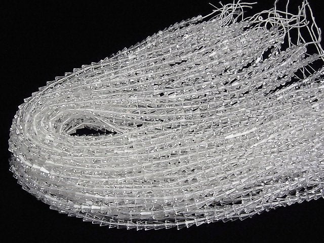 Kristall AAA Deformierter Facettierter Tropfen 5x4.5x4.5mm halb oder 1strang Perlen (ca. 15 Zoll/38 cm)
