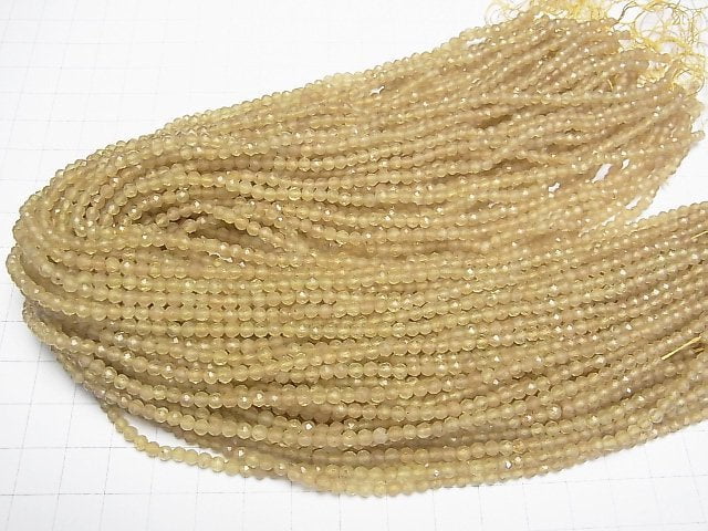 Hochwertig! Gelber Apatit AA Facettiert Rund 3mm 1 Strang Perlen (ca. 15 Zoll/37 cm)