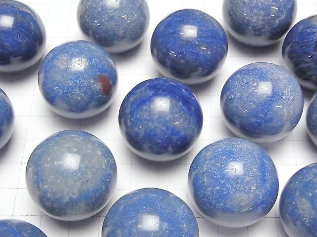 Blauer Quarz Kugel, Rund 30mm 1Stück
