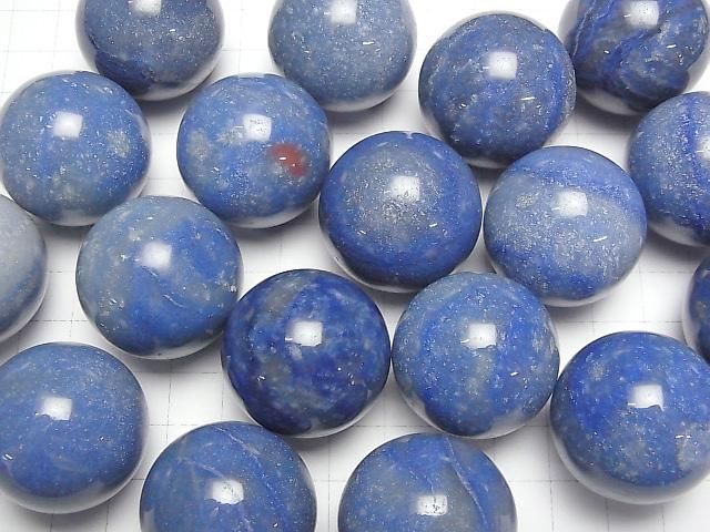 Blauer Quarz Kugel, Rund 30mm 1Stück