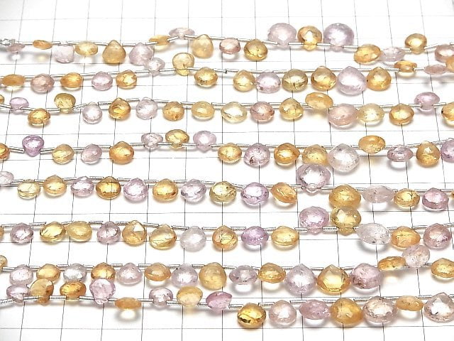 Hochwertiger Imperial Topas AAA- Kastanie Facettierte Briolette 1 Strang Perlen (ca. 7 Zoll/18 cm)