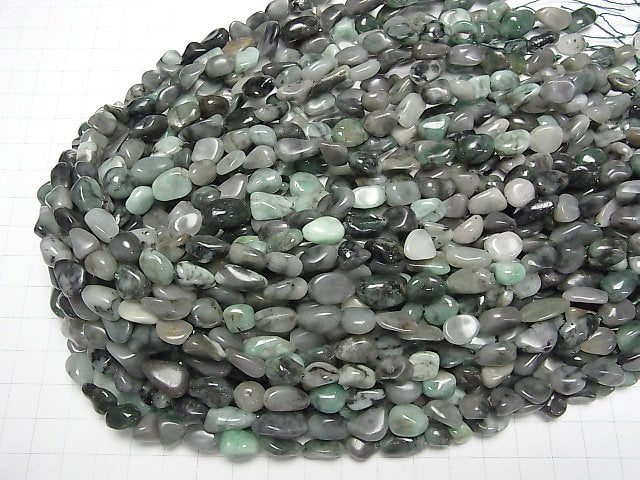 Brasilianischer Smaragd AA Nugget 1Strang Perlen (ca. 15 Zoll/38 cm)
