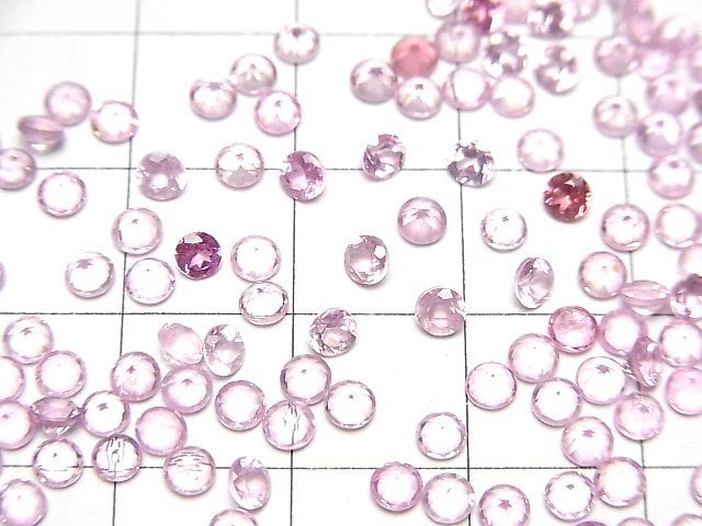 Hochwertiger rosa Spinell AAA- Lose Steine Rund Facettiert 3x3mm 1 Stück
