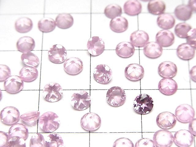 Hochwertiger rosa Spinell AAA- Lose Steine Rund Facettiert 4x4mm 1 Stück