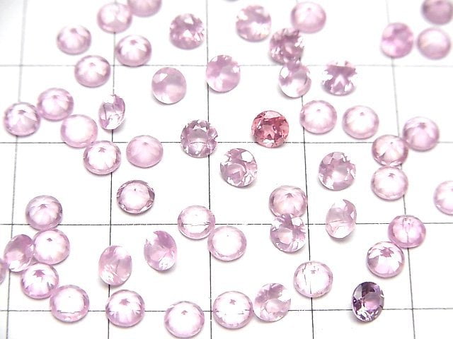 Hochwertiger rosa Spinell AAA- Lose Steine Rund Facettiert 4x4mm 1 Stück