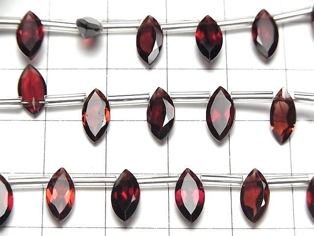Hochwertiger rosa Granat AAA Marquise facettiert 10x5mm 1 Strang Perlen (8 Stück)