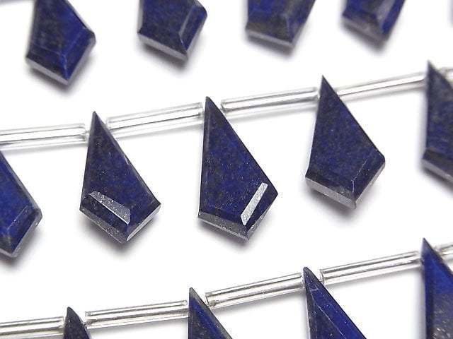 High Quality Lapislazuli AA++ Deformed Diamond Faceted 1strand beads (9pcs)