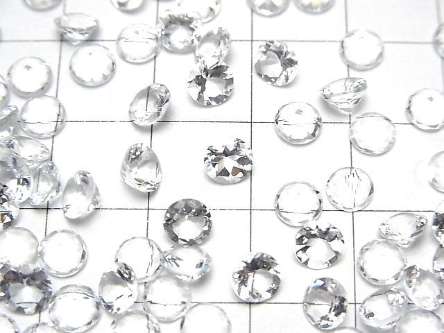 Hochwertiger Goshenit AAA lose Stein Rund facettiert 5x5mm 5 Stück