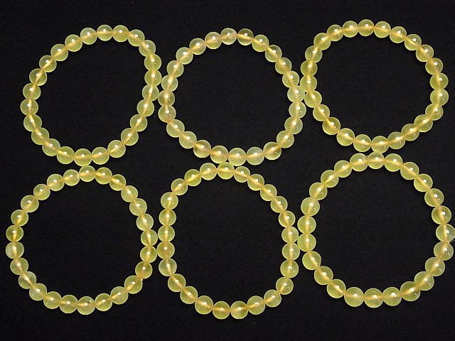 Gelbe Prehnit AAA Runde 6mm Armband