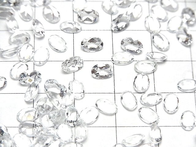 Hochwertiger Goshenit AAA loser Stein, oval, facettiert, 6x4mm, 5 Stück