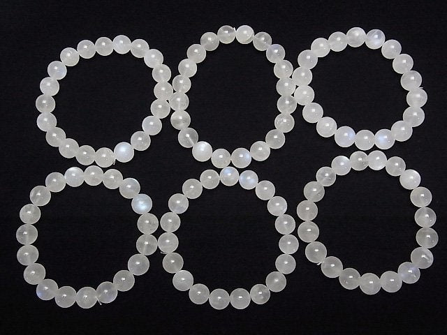 Sri Lanka Königsblauer Mondstein AA Runde 10mm Armband
