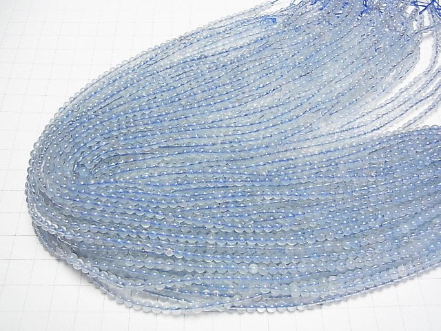 Aquamarin AA+ Rund 4mm 1Strang-Perlen (ca. 15 Zoll/38 cm)