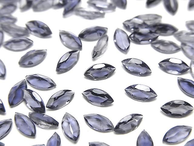 高品質堇青石 AAA 馬眼刻面裸石 6x3mm 10顆
