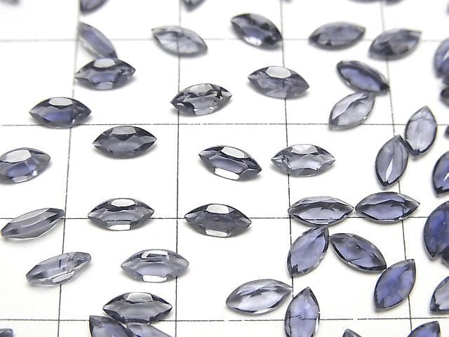 高品質堇青石 AAA 馬眼刻面裸石 6x3mm 10顆