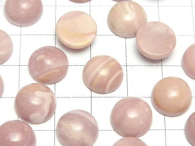 Australischer rosa Opal AAA runde Cabochon 12x12mm 2 Stück