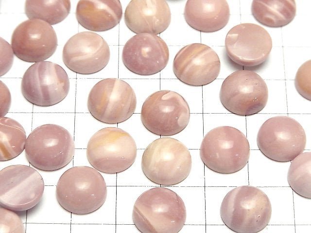 Australischer rosa Opal AAA runde Cabochon 12x12mm 2 Stück