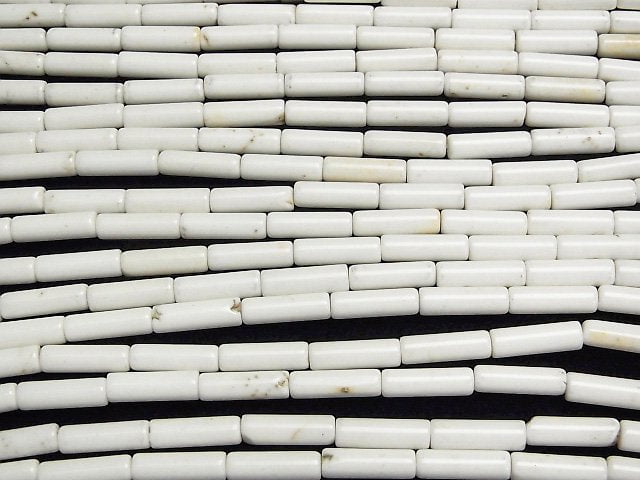 Magnesit Tube 13x4x4mm 1Strang Perlen (ca. 15Zoll/37cm)