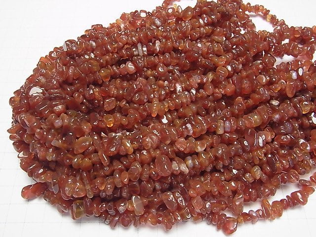 Roter Achat Chips (Kleine Nugget) 1Strang Perlen (ca. 30Zoll/76cm)