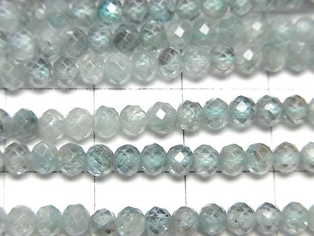 天然藍色鋯石 AA++ 半圓形切割 3-3.5mm 半串或 1 串珠子 (約 12 英寸/30 公分) 高品質!