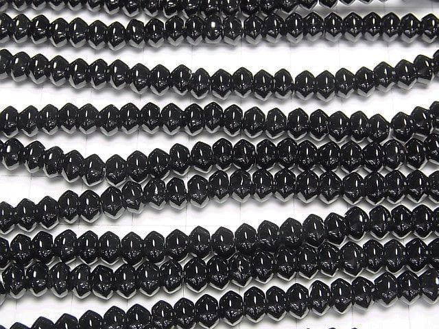 Onyx Rondelle 6x6x4mm 1Strang Perlen (ca. 15 Zoll / 37 cm)