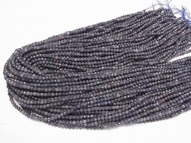 Hochwertig! Madagaskar Saphir AA+ facettierte Runde 3mm 1Strang Perlen (ca. 15 Zoll/37 cm)
