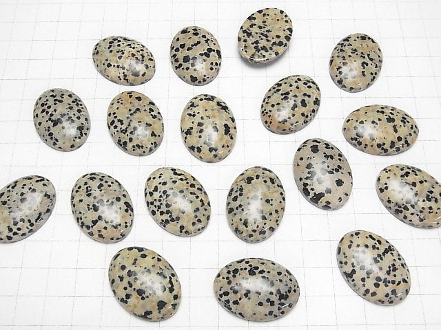 Dalmatiner-Jaspis Ovaler Cabochon 30x22mm 2Stück