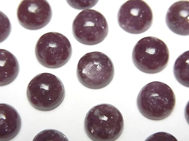 鋰雲母 AAA- 圓形素面蛋面 8x8mm 3顆