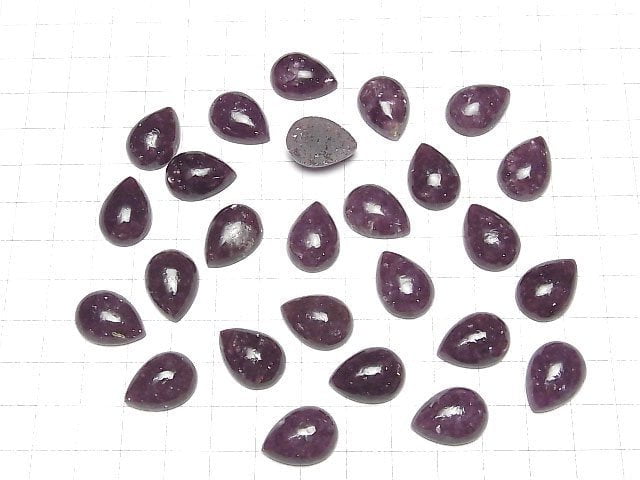 Lepidolith AAA- Birnenform Cabochon 18x13mm 1 Stück
