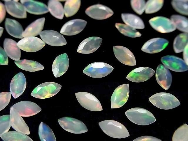 頂級衣索比亞蛋白石 AAA - 弧面馬眼形裸石 6x3mm 5顆
