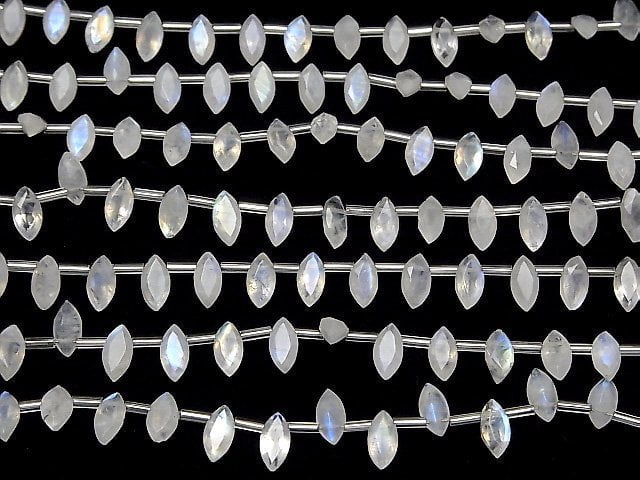 Hochwertiger Regenbogen-Moonstone AA++ Marquise Facettierte 8x4mm Halb- oder 1Strang Perlen (18Stück)