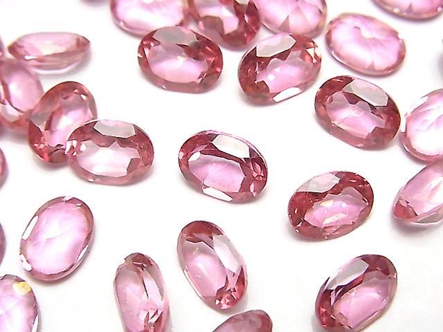 高品質粉紅色拓帕石 AAA 裸石 橢圓刻面 8x6mm 2顆