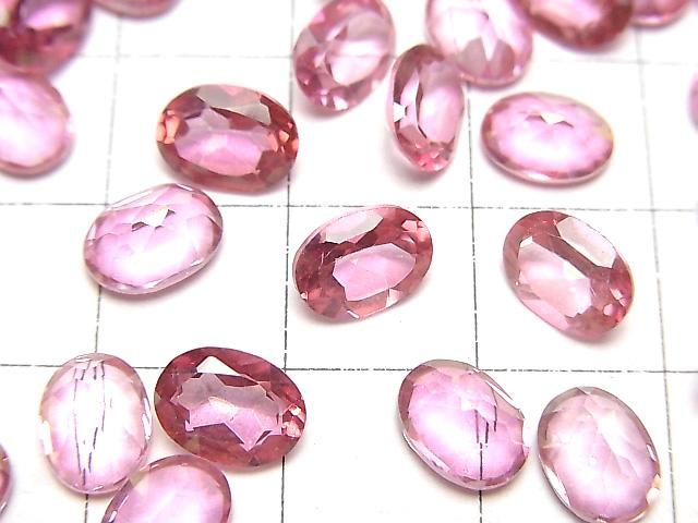 高品質粉紅色拓帕石 AAA 裸石 橢圓刻面 8x6mm 2顆
