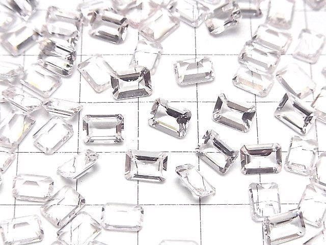 Hochwertiger Morganit AAA Lose Steine Rechteckig Facettiert 7x5mm 1 Stück