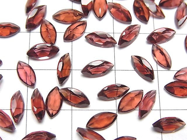 Hochwertiger Mosambik Granat AAA lose Stein marquise facettiert 8x4mm 5 Stück