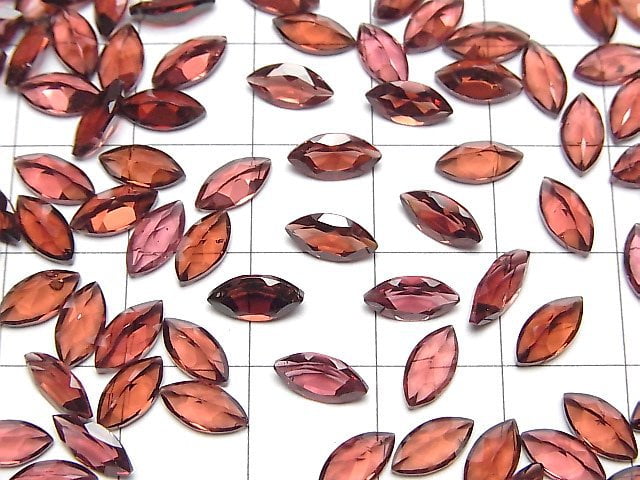 Hochwertiger Mosambik Granat AAA lose Stein marquise facettiert 8x4mm 5 Stück