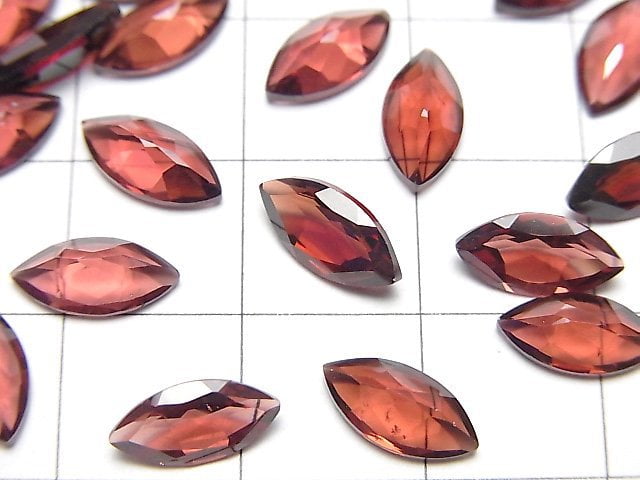 莫三比克石榴石 高級AAA 刻面馬眼形 裸石 10x5毫米 5顆